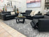 Luisa 2 seater sofa with dual electric recliners in black