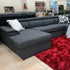 Bronte Left Hand Chaise WIth Bed in Charcoal