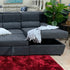 Bronte Right Chaise with sofabed in charcoal