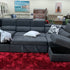 Bronte Left Hand Chaise WIth Bed in Charcoal