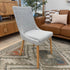 Milano Dining Chair In Light Grey With Oak Leg