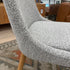 Milano Dining Chair In Light Grey With Oak Leg