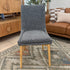 Milano Dining Chair In Dark Grey With Oak Leg
