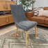 Milano Dining Chair In Dark Grey With Oak Leg