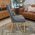 Milano Dining Chair In Dark Grey With Oak Leg