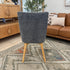 Milano Dining Chair In Dark Grey With Oak Leg