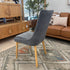 Milano Dining Chair In Dark Grey With Oak Leg