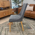 Milano Dining Chair In Dark Grey With Oak Leg