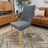 Milano Dining Chair In Dark Grey With Oak Leg