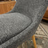 Milano Dining Chair In Dark Grey With Oak Leg