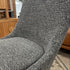 Milano Dining Chair In Dark Grey With Black Leg