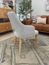 Clinton Dining Chair In Natural With Oak Leg