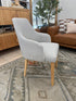 Clinton Dining Chair In Natural With Oak Leg