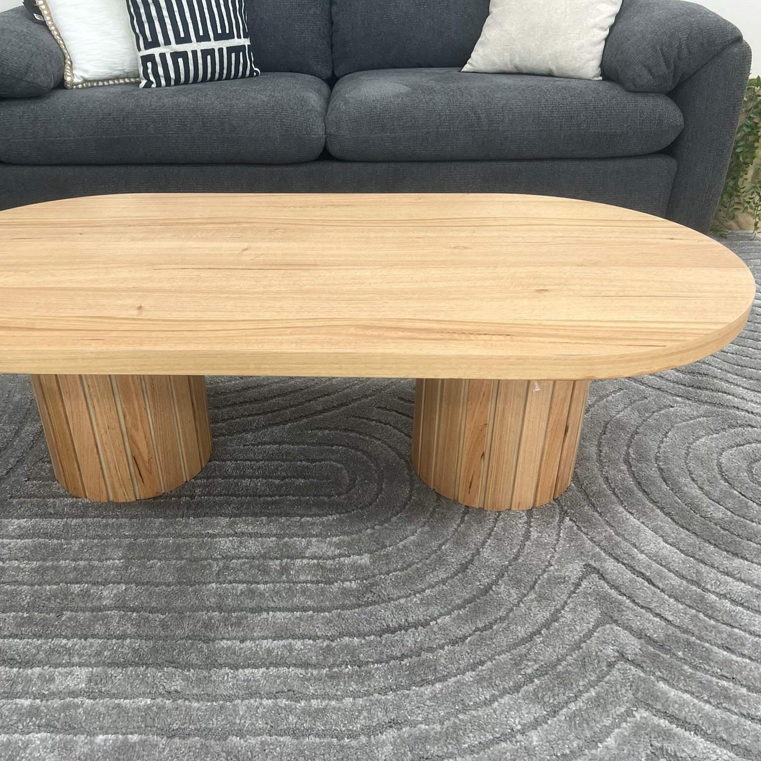Morocco Oval Coffee Table In Natural Australian Messmate