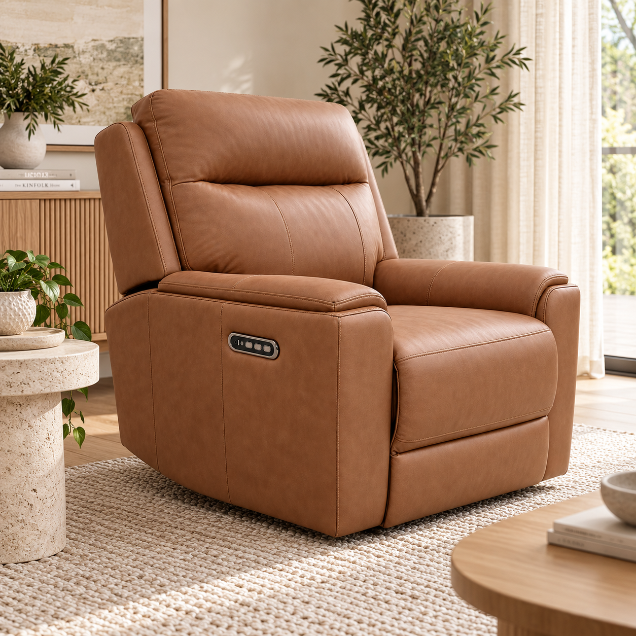 Nebraska Single Recliner In Vintage Walnut