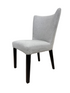 Tobago Upholstered Chair In Light Grey With Black Leg