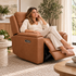 Nebraska Single Recliner In Vintage Walnut