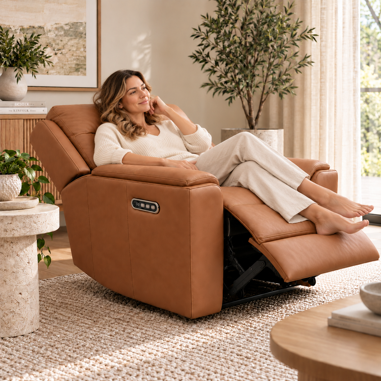 Nebraska Single Recliner In Vintage Walnut