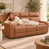 Nebraska 3 Seater Recliner in Vintage Walnut
