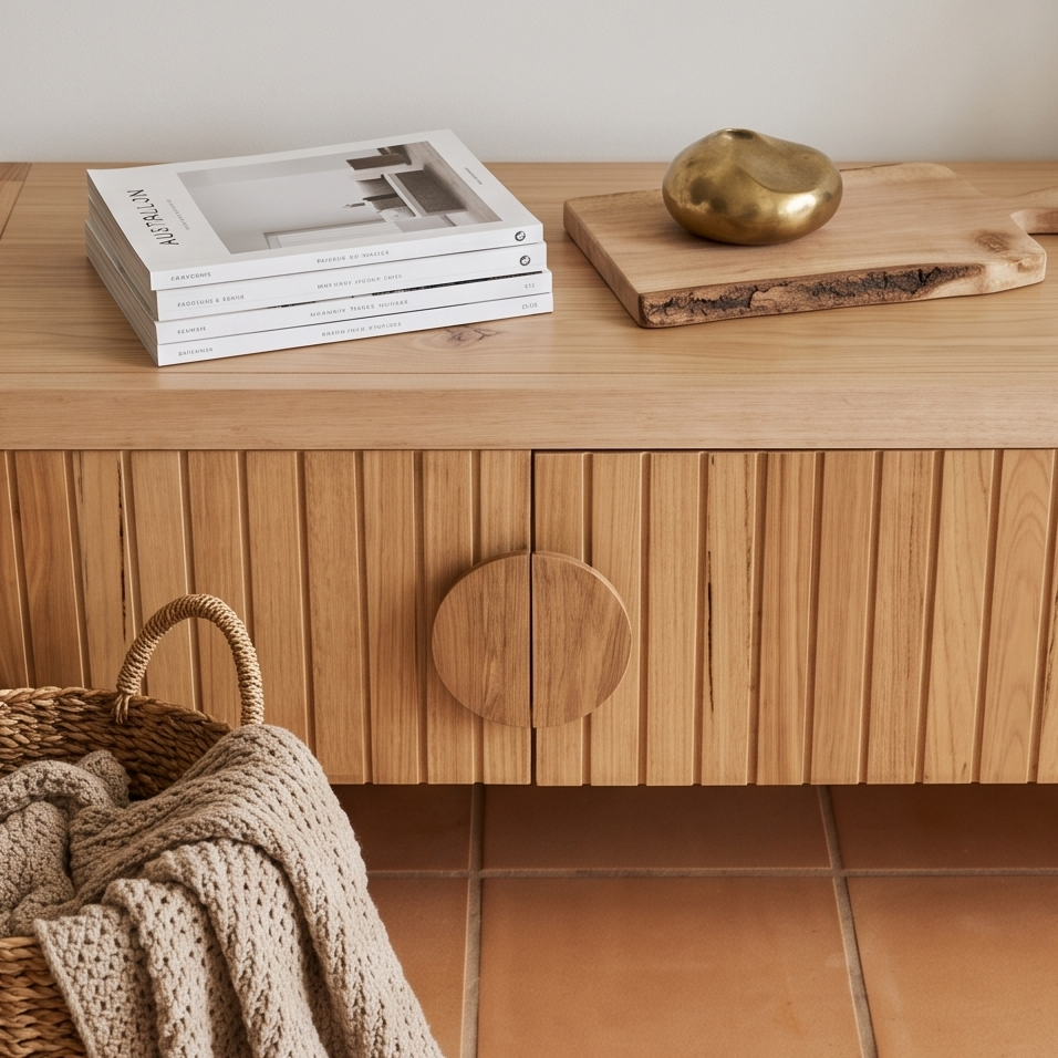 Morocco 185cm TV Unit  In Natural Australian Messmate
