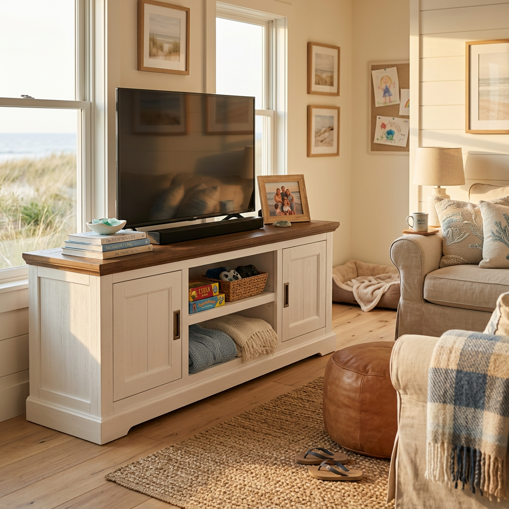 Hamptons 1770 wide TV unit