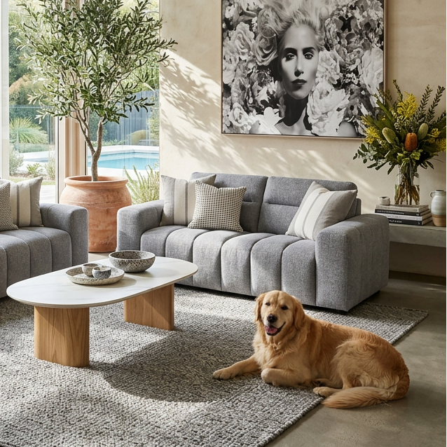 Calabria 2 Seater Dual Electric Recliners In Mid Grey