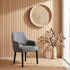 Clinton Dining Chair In Dark Grey With Black Leg