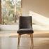 Milano Dining Chair In Dark Grey With Oak Leg