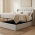 Dallas Double Bed With Gas Lift Storage In Grey