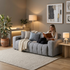 Calabria 2 Seater Dual Electric Recliners In Mid Grey
