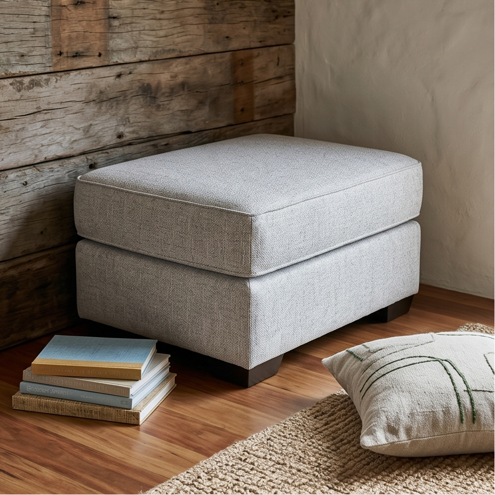 Pearce Ottoman In Soft Grey