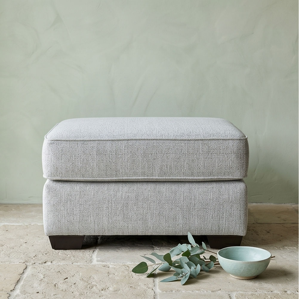 Pearce Ottoman In Soft Grey