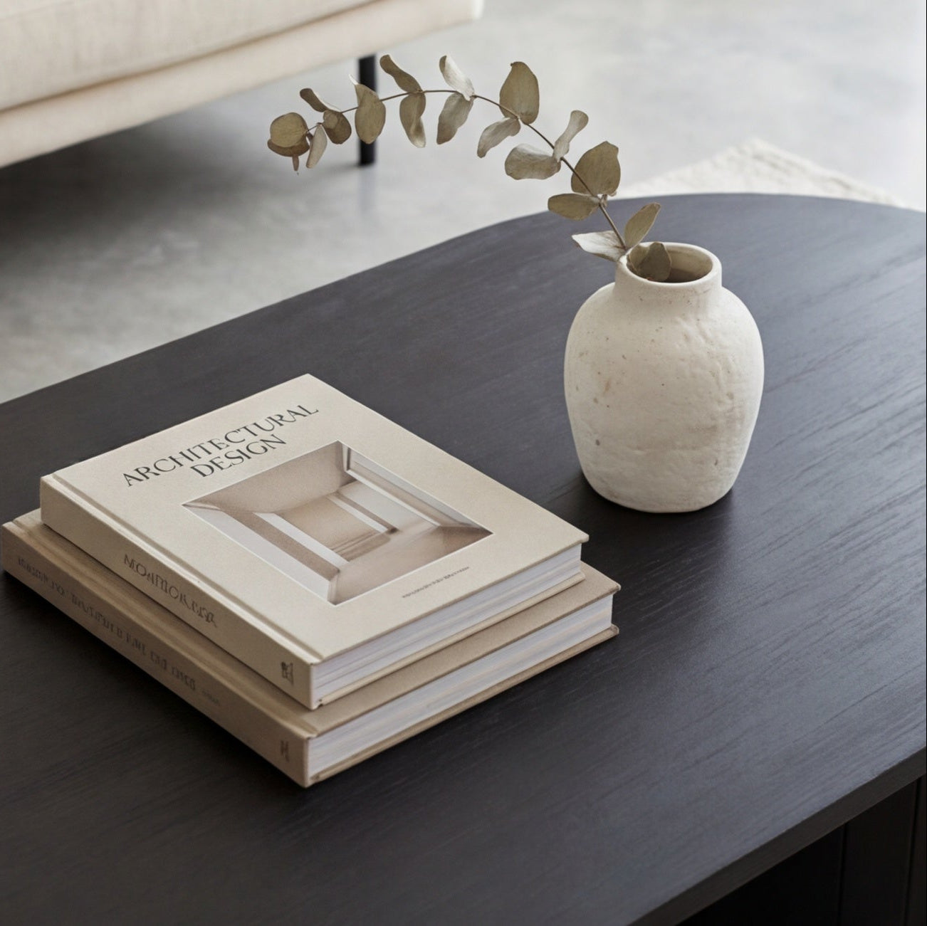Athena Ripple Oval Coffee Table