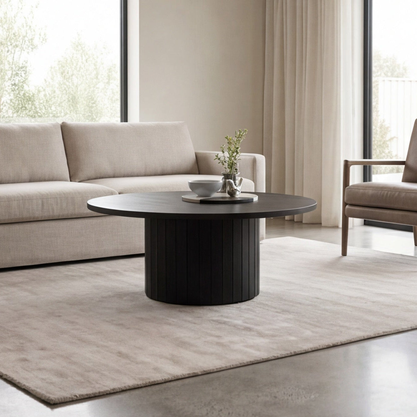 Athena Ripple Round Coffee Table