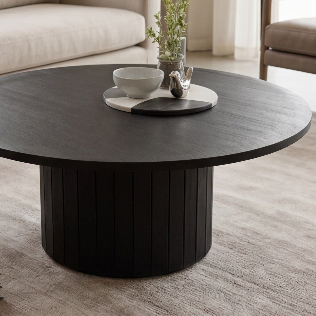Athena Ripple Round Coffee Table