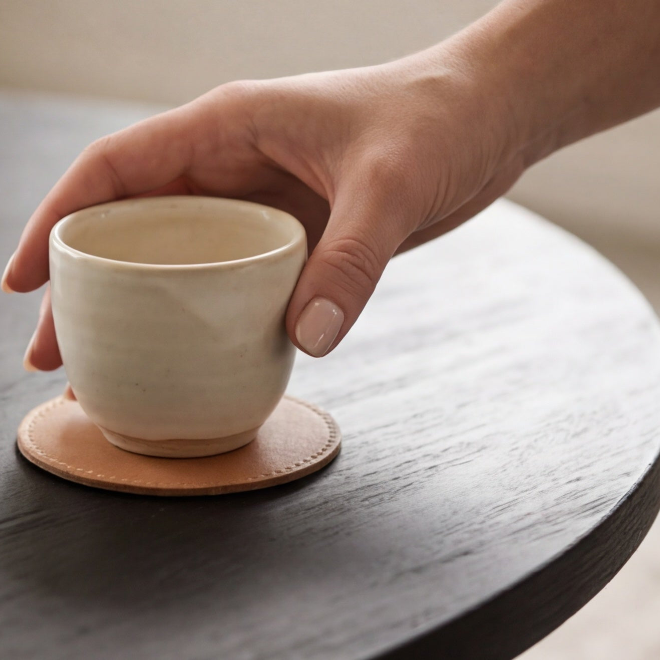 Athena Ripple Round Coffee Table