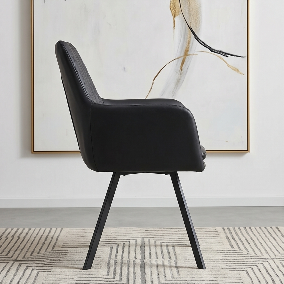 Bermuda Dining Chair In Black Easycare