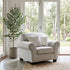 Remmy Oversized Arm Chair In Natural Grey