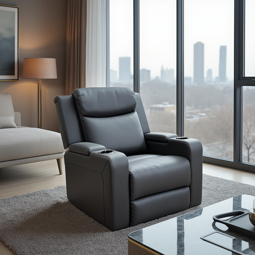 Bailey Dual Motor Recliner In Black