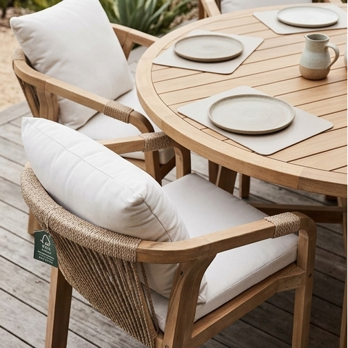 Replay 7 Piece Round Outdoor Dining Package