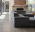 Bronte left chaise with sofabed in grey