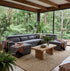 Bronte left chaise with sofabed in grey