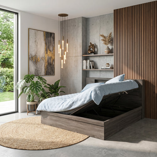Vienna  queen size bed in grey