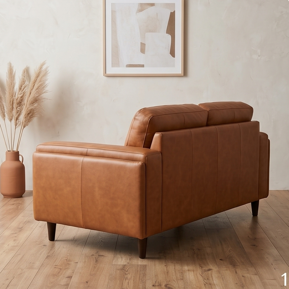 Daintree 2 seater sofa in tan leather
