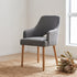 Clinton Dining Chair In Dark Grey With Oak Leg