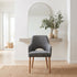 Clinton Dining Chair In Dark Grey With Oak Leg