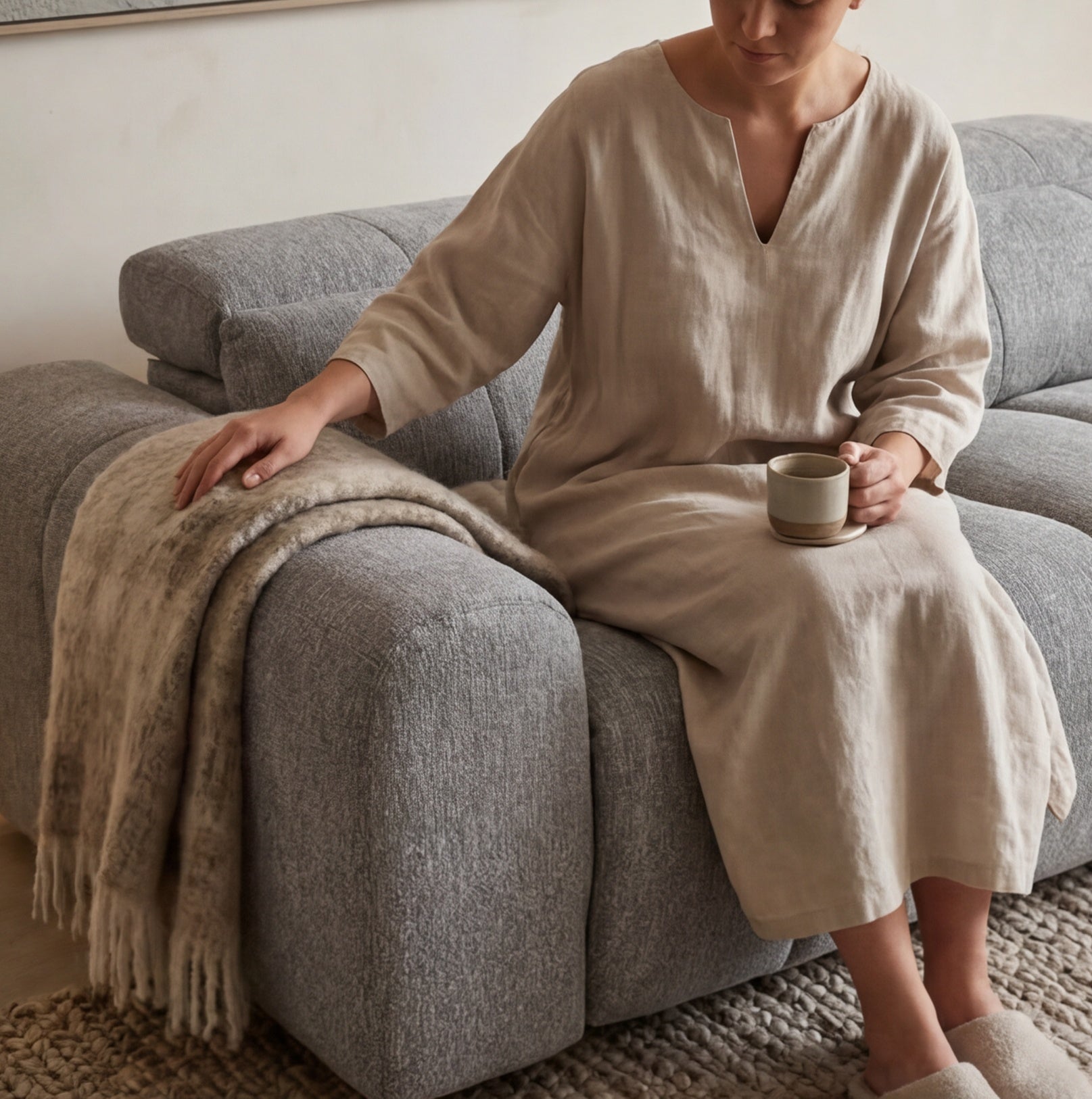 Calabria 2 Seater Dual Electric Recliners In Mid Grey