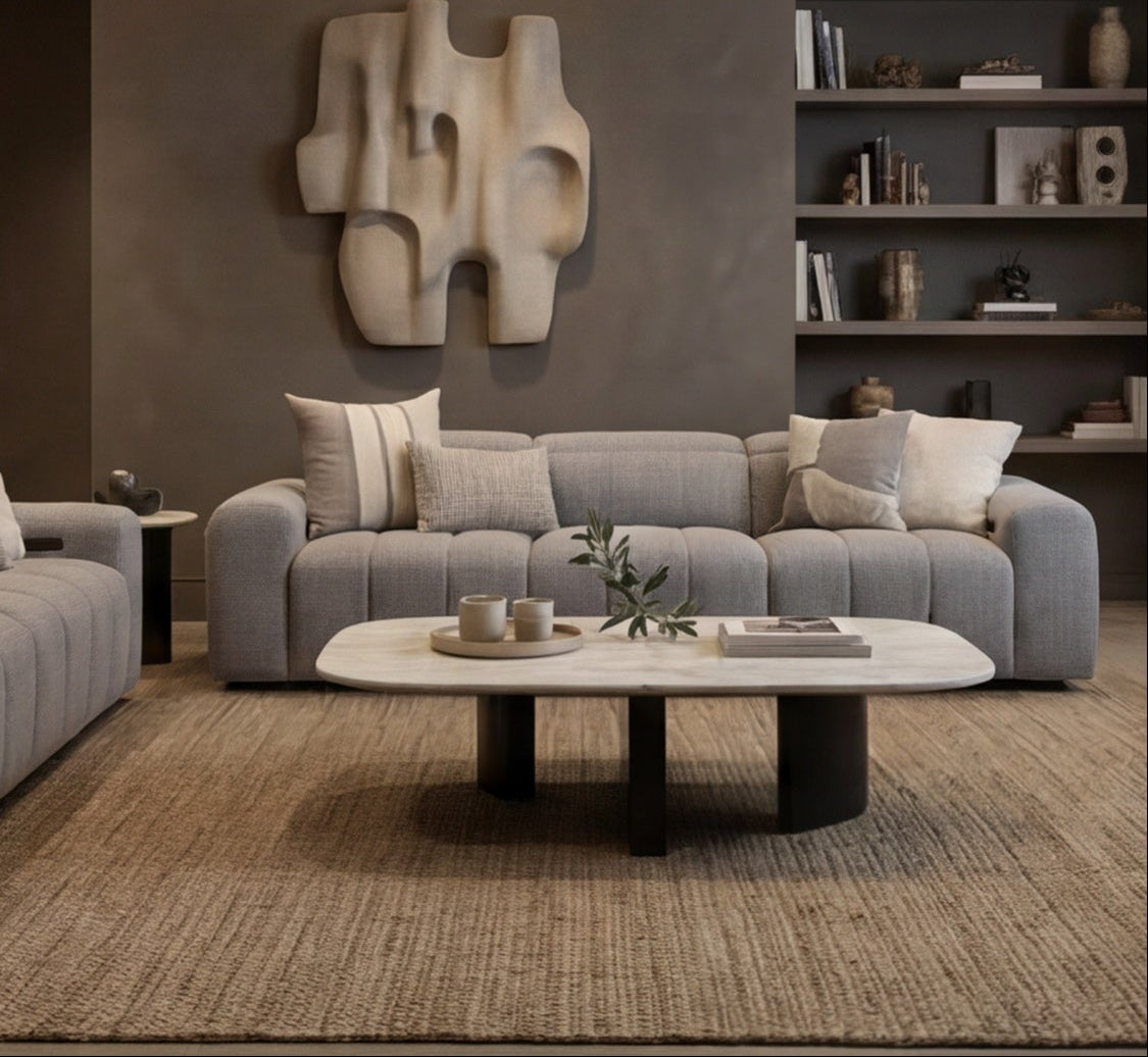 Calabria 3+2 Seater Dual Electric Package In Mid Grey