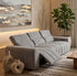 Calabria 4 Seater Dual Electric Recliners In Mid Grey