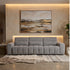Calabria 4 Seater Dual Electric Recliners In Mid Grey